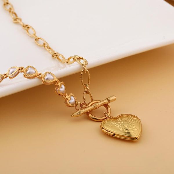 pendant necklaces meyrroyu stainless steel gold color numerous pearl heart elegant exquisite chain choker 2021 female collier, Silver
pendant necklaces meyrroyu stainless steel gold color numerous pearl heart elegant exquisite chain choker 2021 female collier, Silver