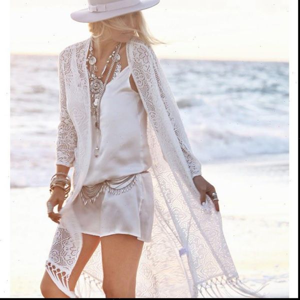women fringe lace kimono cardigan white tassels beach cover up cape blouses damen bluze
women fringe lace kimono cardigan white tassels beach cover up cape blouses damen bluze