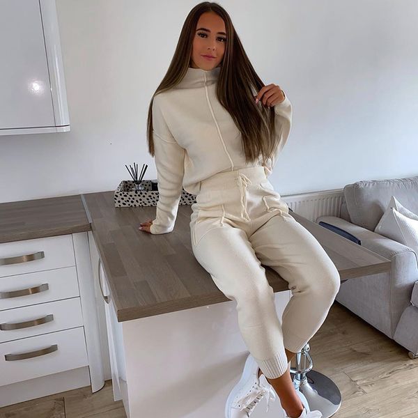 casual sets of women's training sweater high collar and high-waisted pants spring suit new solid lounge wear pocket joint wfdu, Gray
casual sets of women's training sweater high collar and high-waisted pants spring suit new solid lounge wear pocket joint wfdu, Gray