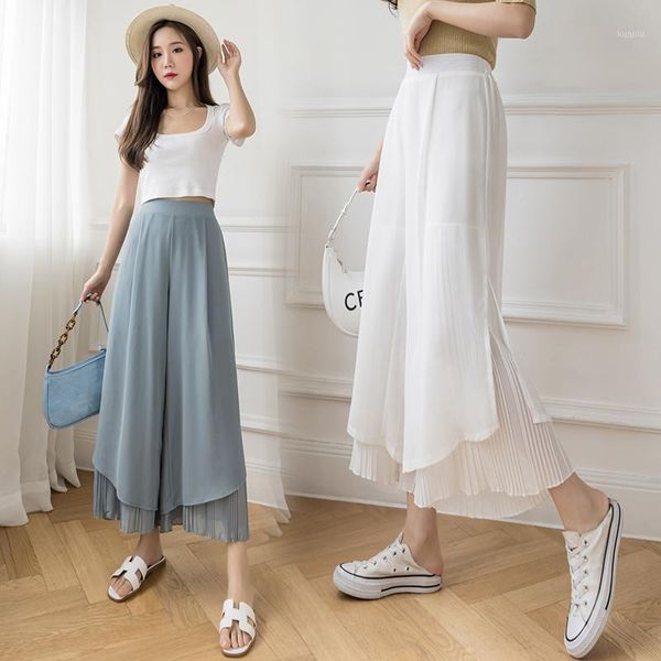 women's pants & capris chiffon wide-legged women summer casual loose fake two piece skirt 2021 fashion beach female, Black;white
women's pants & capris chiffon wide-legged women summer casual loose fake two piece skirt 2021 fashion beach female, Black;white