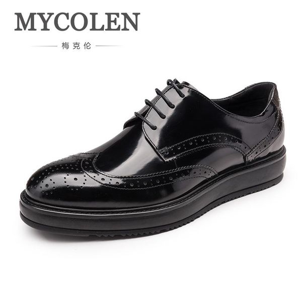 dress shoes mycolen 2021 fashion genuine leather men business formal pointed toe vintage wedding british erkek ayakkabi, Black
dress shoes mycolen 2021 fashion genuine leather men business formal pointed toe vintage wedding british erkek ayakkabi, Black