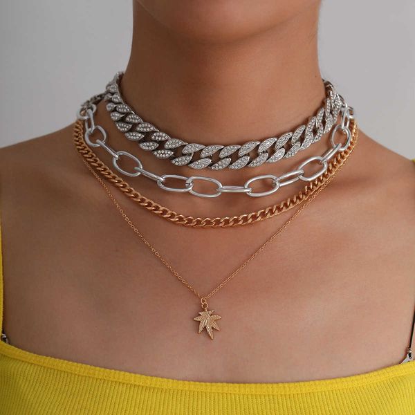 creative jewelry autumn new multi layer diamond set neckchain personality simple alloy necklace female, Silver
creative jewelry autumn new multi layer diamond set neckchain personality simple alloy necklace female, Silver