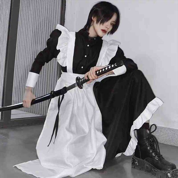 cosplay costume black and white women dresses maid clothes british style pearl line long coffee shop cos uniform, Black;gray
cosplay costume black and white women dresses maid clothes british style pearl line long coffee shop cos uniform, Black;gray