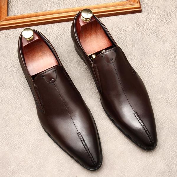 dress shoes pointed toe formal man genuine leather oxfords coffee color black spring men italy business wedding male
dress shoes pointed toe formal man genuine leather oxfords coffee color black spring men italy business wedding male