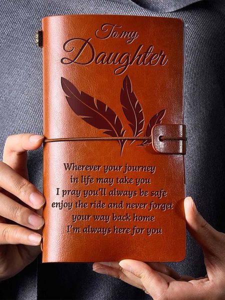 types 20x12cm engraved leather journal notebook diary to my daughter face challenges love mon notepads, Purple;pink
types 20x12cm engraved leather journal notebook diary to my daughter face challenges love mon notepads, Purple;pink