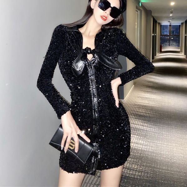 2021 new autumn winter fashion streetwear bling sequines slim shirt women night club party robe femme lzf4, Black;gray
2021 new autumn winter fashion streetwear bling sequines slim shirt women night club party robe femme lzf4, Black;gray
