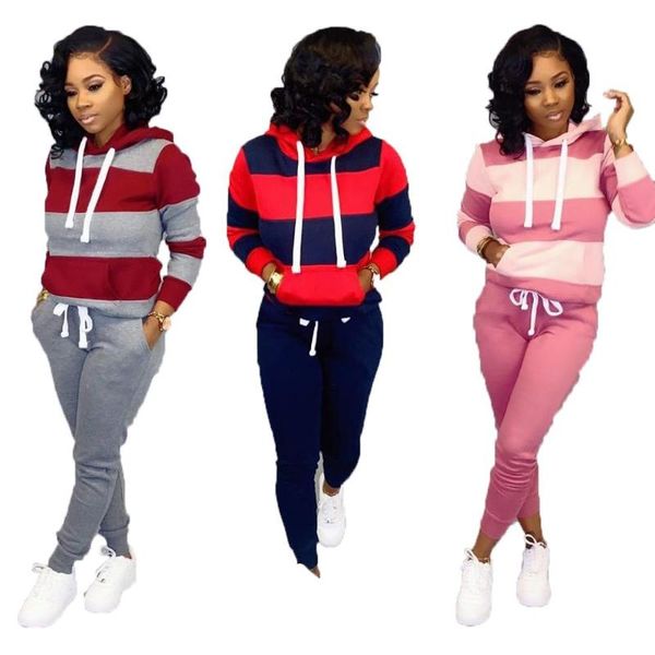 women's two piece pants latest autumn winter thicken cotton stripes sweatshirt sets fashipn hooded long sleeves pieces tracksuits suits, White
women's two piece pants latest autumn winter thicken cotton stripes sweatshirt sets fashipn hooded long sleeves pieces tracksuits suits, White
