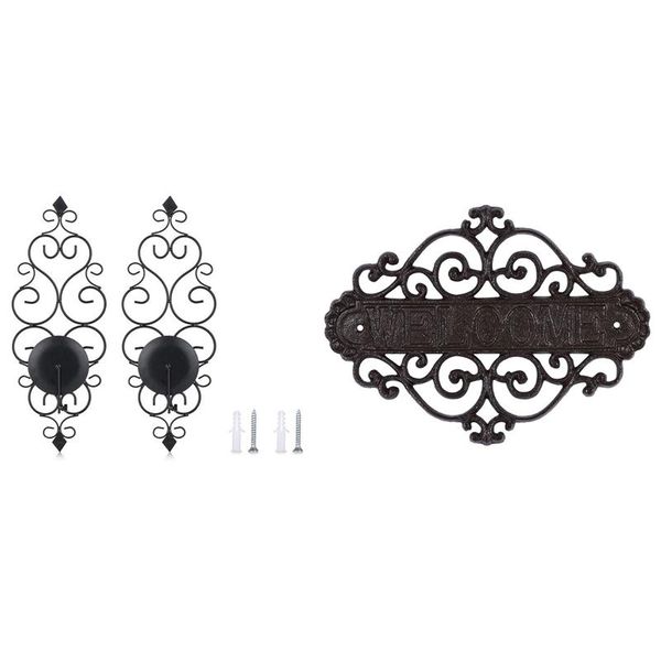candle holders welcome sign wall plaque home garden outdoor hanging decor with 2pcs iron sconce holder set of
candle holders welcome sign wall plaque home garden outdoor hanging decor with 2pcs iron sconce holder set of