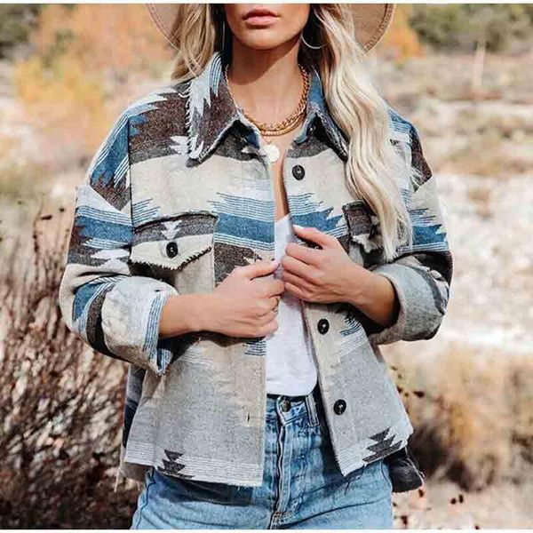 women's jackets autumn print long sleeve female short coats jacket turn down collar pockets button loose casual 2021 spring coat, Black;brown
women's jackets autumn print long sleeve female short coats jacket turn down collar pockets button loose casual 2021 spring coat, Black;brown