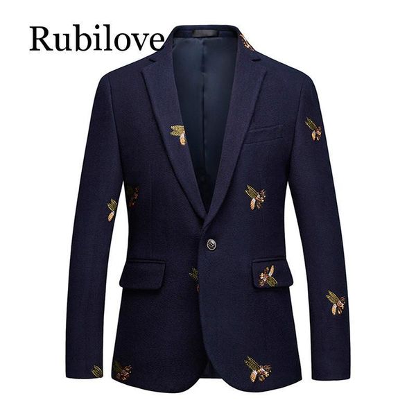 men's suits & blazers rubilove embroidery suit jacket for men wedding party slim casual 2021 blazer, White;black
men's suits & blazers rubilove embroidery suit jacket for men wedding party slim casual 2021 blazer, White;black