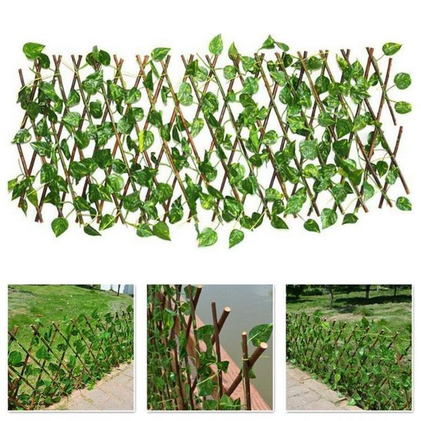 artificial faux green leaves hedge home fence vine for household garden decor 
artificial faux green leaves hedge home fence vine for household garden decor