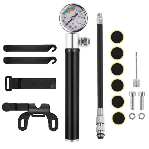 bike pumps 1 set mini high pressure pump versatile glueless patch kit (black)
bike pumps 1 set mini high pressure pump versatile glueless patch kit (black)