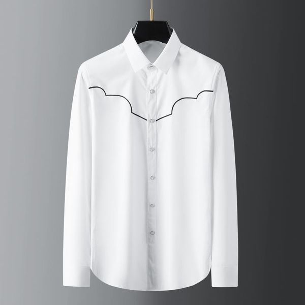 men's casual shirts minglu embroidery luxury long sleeve mesh patchwork mens dress slim fit party tuxedo man 3xl, White;black
men's casual shirts minglu embroidery luxury long sleeve mesh patchwork mens dress slim fit party tuxedo man 3xl, White;black