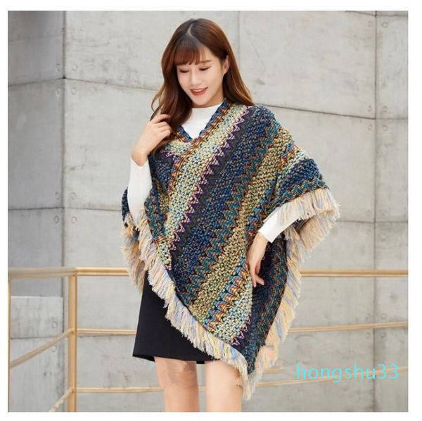 new spring and autumn cloak shawl knitted pullover tassel scarf coat women's long shawl for warmth imitation cashmere scarf t2i51537, Blue;gray
new spring and autumn cloak shawl knitted pullover tassel scarf coat women's long shawl for warmth imitation cashmere scarf t2i51537, Blue;gray