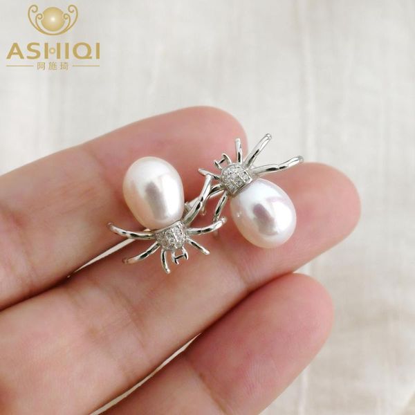 stud ashiqi real 925 sterling silver spider earrings natural freshwater pearl jewelry personalized gifts for women, Golden;silver
stud ashiqi real 925 sterling silver spider earrings natural freshwater pearl jewelry personalized gifts for women, Golden;silver