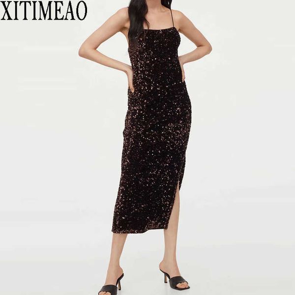 sequin suspender skirt women mature one word collar black long dress temperament slim show thin fashion party 210604, Black;gray
sequin suspender skirt women mature one word collar black long dress temperament slim show thin fashion party 210604, Black;gray
