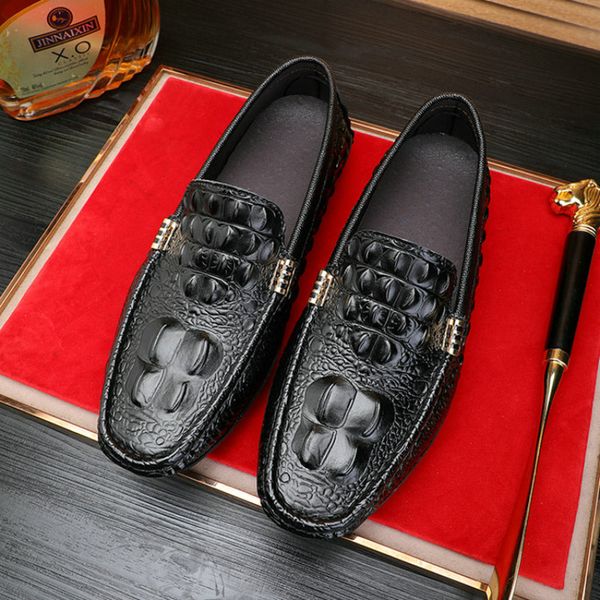 leather c-rocodile grain leather men's doudou cover feet autumn korean version versatile one foot kicking lazy shoes tid0e, Black
leather c-rocodile grain leather men's doudou cover feet autumn korean version versatile one foot kicking lazy shoes tid0e, Black