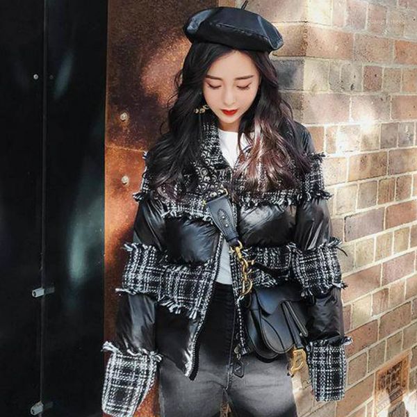 women's down & parkas women winter short woolen patchwork coat casual loose thick warm jacket, Black
women's down & parkas women winter short woolen patchwork coat casual loose thick warm jacket, Black