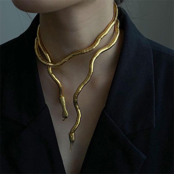 chokers punk snake pendant necklace golden silver color men women neck jewelry statement link chain wholesale
chokers punk snake pendant necklace golden silver color men women neck jewelry statement link chain wholesale