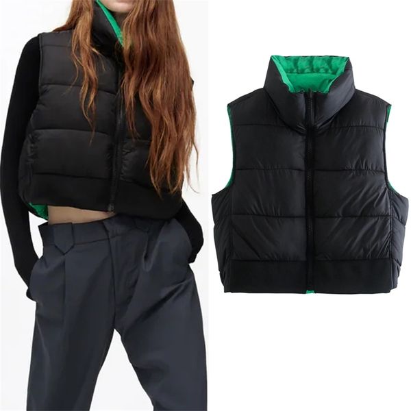 traf za reversible black vest women padded woman green sleeveless jacket autumn winter warm short waistcoat 211130, Black;white
traf za reversible black vest women padded woman green sleeveless jacket autumn winter warm short waistcoat 211130, Black;white