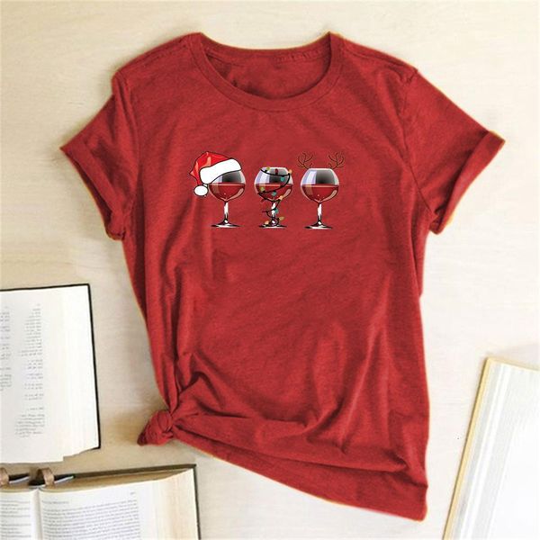 women christmas t shirt funny christmas wine glass santa claws printed loose t shirt short sleeve cute tees female graphic, White
women christmas t shirt funny christmas wine glass santa claws printed loose t shirt short sleeve cute tees female graphic, White