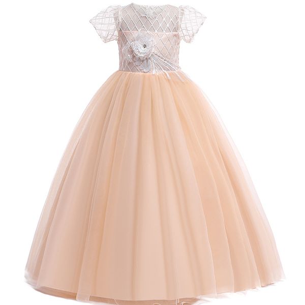 new girl wedding bridesmaid long embroidery dress elegant princess girl birthday party long and short sleeve dress ball, White;pink
new girl wedding bridesmaid long embroidery dress elegant princess girl birthday party long and short sleeve dress ball, White;pink