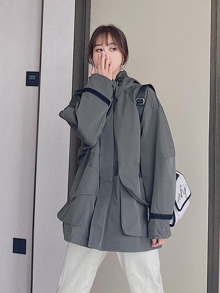 women's jackets 2021 spring and autumn jacket female korean version loose student bf wind wear tooling short windbreaker ins trend, Black;brown
women's jackets 2021 spring and autumn jacket female korean version loose student bf wind wear tooling short windbreaker ins trend, Black;brown