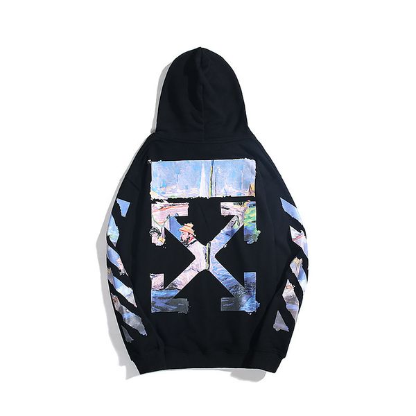2021 winter autumn new and off monet oil painting series round neck pullover hooded sweater, Black
2021 winter autumn new and off monet oil painting series round neck pullover hooded sweater, Black