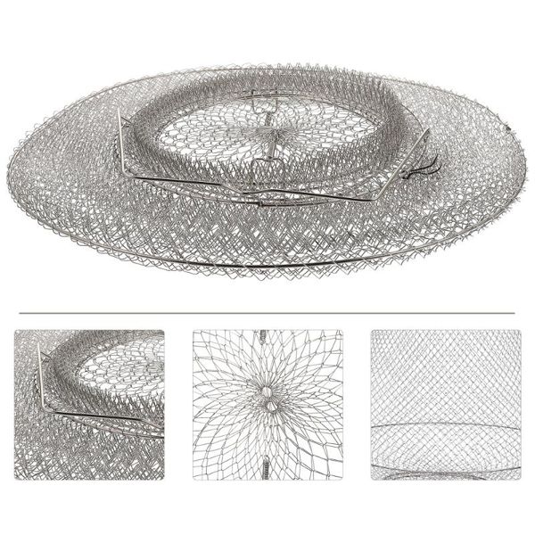 fishing accessories 1pc cage stainless steel basket crabs and shrimps catching net
fishing accessories 1pc cage stainless steel basket crabs and shrimps catching net