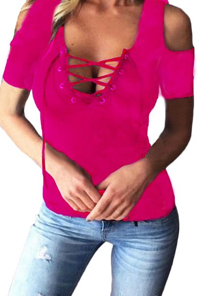 women's t-shirt donsignet fashion spring and autumn v-neck strapless corns drawstring short-sleeved graphic tee, White
women's t-shirt donsignet fashion spring and autumn v-neck strapless corns drawstring short-sleeved graphic tee, White