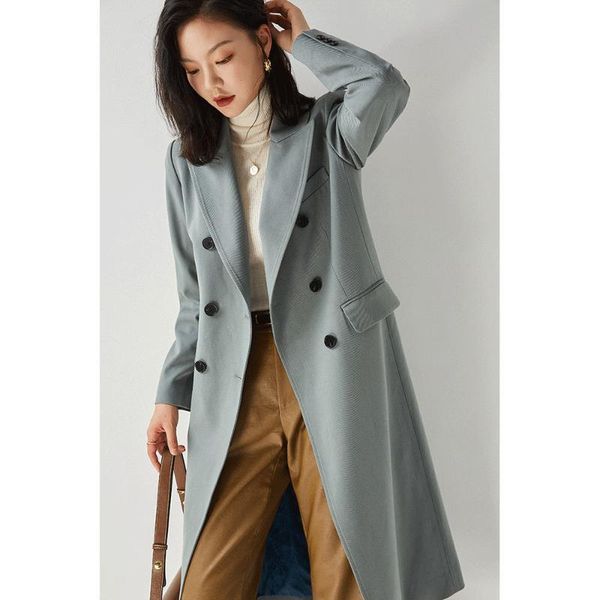 women's trench coats bluish grey double breasted cool coat camel long autumn dusters windbreaker women clothes office lady blazer, Tan;black
women's trench coats bluish grey double breasted cool coat camel long autumn dusters windbreaker women clothes office lady blazer, Tan;black
