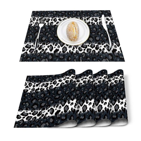 4/6pcs placemats leopard print black white striped print dining table runner place mat in kitchen accessories bar mat
4/6pcs placemats leopard print black white striped print dining table runner place mat in kitchen accessories bar mat