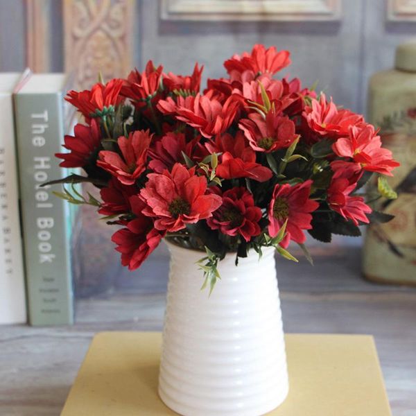 decorative flowers & wreaths 1pcs/10 heads european floral artificial daisy silk flower bouquet spring for wedding decoration fake
decorative flowers & wreaths 1pcs/10 heads european floral artificial daisy silk flower bouquet spring for wedding decoration fake