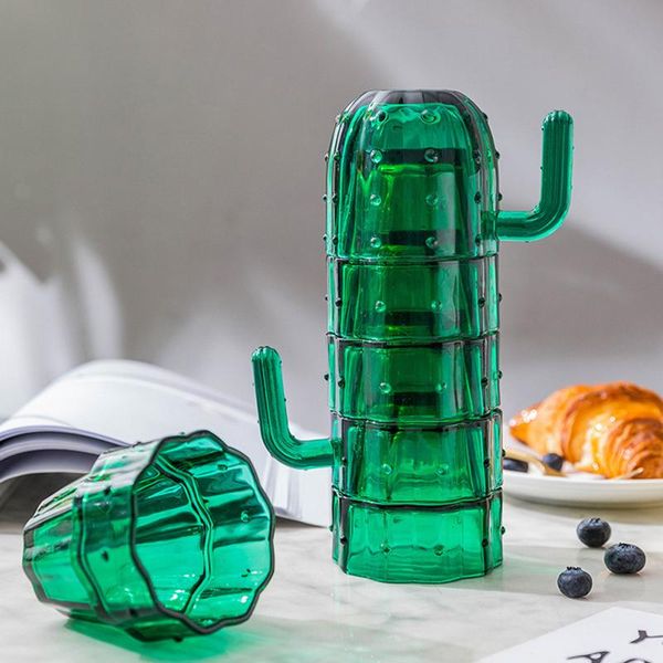 wine glasses 6pcs/set stackable cactus shape glass drinking water cup set fruit juice milk coffee mugs heat-resistant cold drink cups gift
wine glasses 6pcs/set stackable cactus shape glass drinking water cup set fruit juice milk coffee mugs heat-resistant cold drink cups gift