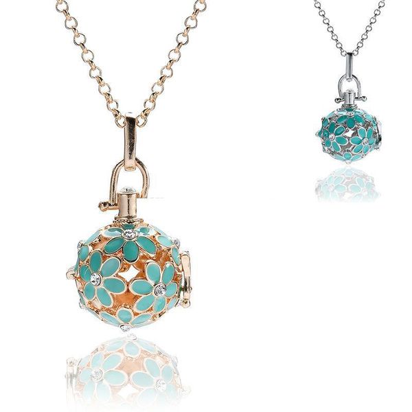 new diffuser essential oil enamel cage pendant necklaces with 5 cotton ball hollow flower lockets 60cm chains for women fashion, Silver 
new diffuser essential oil enamel cage pendant necklaces with 5 cotton ball hollow flower lockets 60cm chains for women fashion, Silver
