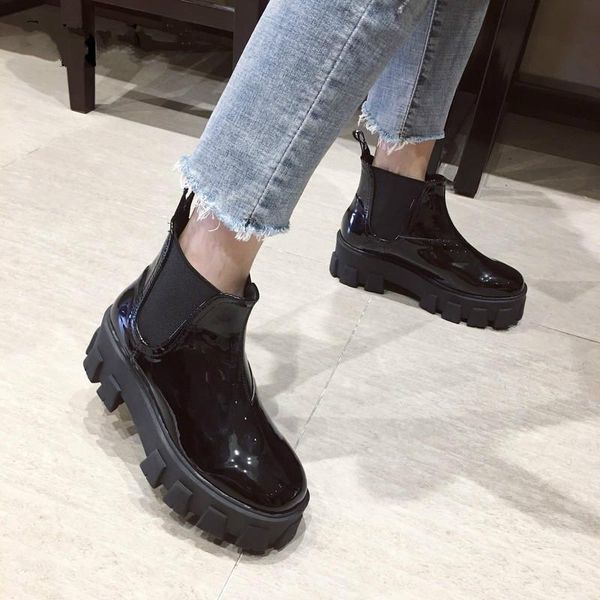 boots spring women 2021 boot autumn comfortable thick color matching wedge heel, Black
boots spring women 2021 boot autumn comfortable thick color matching wedge heel, Black