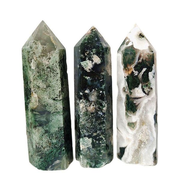 decorative objects & figurines 6pcs natural water grass agate crystal tower point mineral stones energy healing crystals
decorative objects & figurines 6pcs natural water grass agate crystal tower point mineral stones energy healing crystals