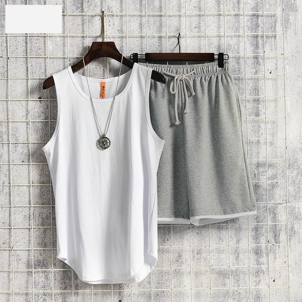 men's tracksuits summer men casual sport suit quick dry jogger shorts set vest + sets male tracksuit cotton breathable sportswears 3xl, Gray
men's tracksuits summer men casual sport suit quick dry jogger shorts set vest + sets male tracksuit cotton breathable sportswears 3xl, Gray