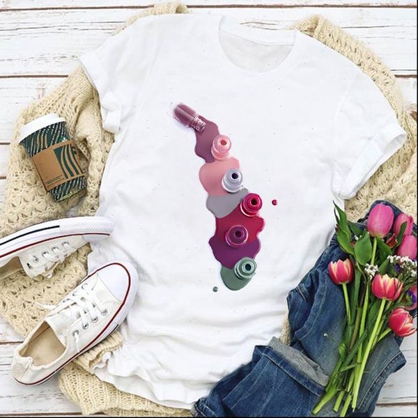 women graphic fashion 3d fingernail 90s printed cute summer t shirt lady womens clothing clothes tee female t shirt, White
women graphic fashion 3d fingernail 90s printed cute summer t shirt lady womens clothing clothes tee female t shirt, White
