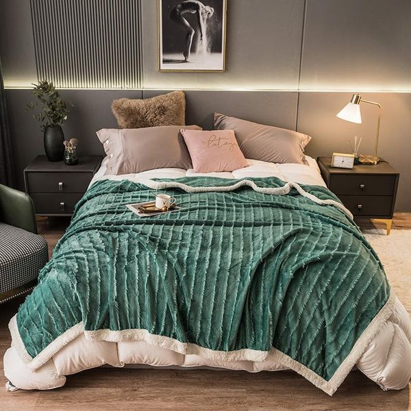 blankets stripe milk velvet blanket dark green flannel throw blandets fleece high grade bed sheet bedspread home textile 100*150cm
blankets stripe milk velvet blanket dark green flannel throw blandets fleece high grade bed sheet bedspread home textile 100*150cm
