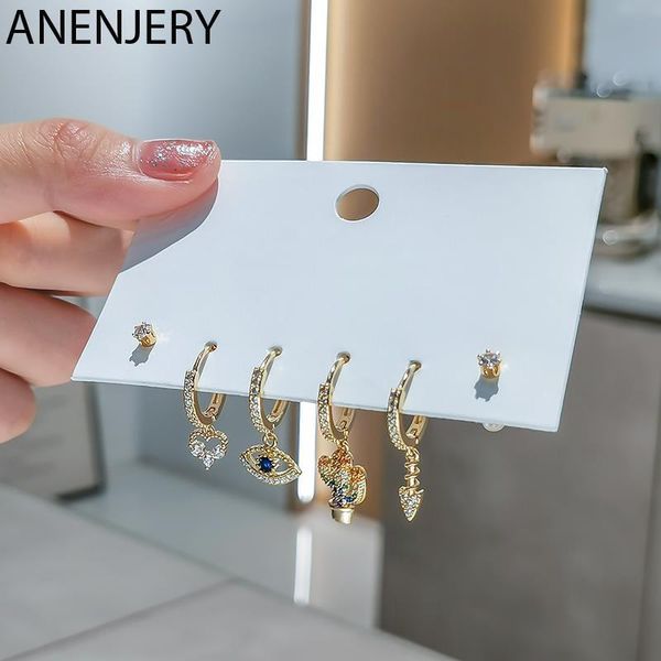 hoop & huggie evimi 6 pieces/set 925 sterling silver blue eye heart earrings set shiny colored zircon creative wholesale, Golden;silver
hoop & huggie evimi 6 pieces/set 925 sterling silver blue eye heart earrings set shiny colored zircon creative wholesale, Golden;silver