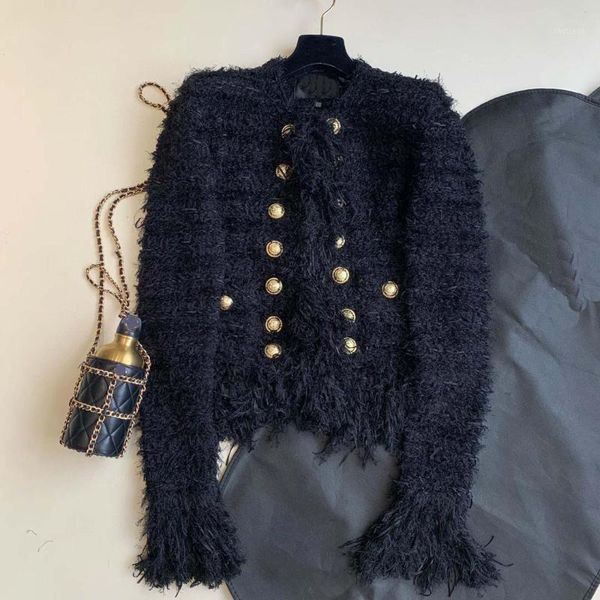 tweed jackets women 2021 spring chic black tassel design elegant lady slim coats retro gold double breasted women's wool & blen blends
tweed jackets women 2021 spring chic black tassel design elegant lady slim coats retro gold double breasted women's wool & blen blends
