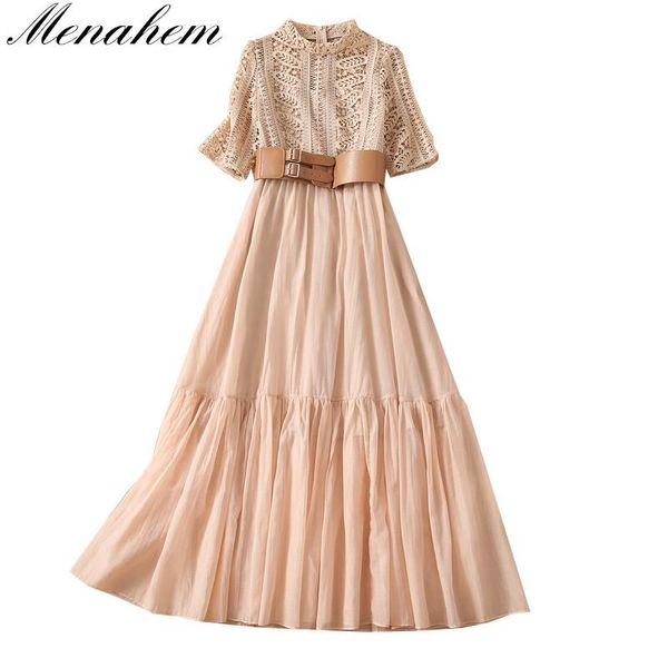 casual dresses menahem holiday soluble lace hook flower hollow stitching elegant belted pleated dress autumn women runway high waist maxi, Black;gray
casual dresses menahem holiday soluble lace hook flower hollow stitching elegant belted pleated dress autumn women runway high waist maxi, Black;gray