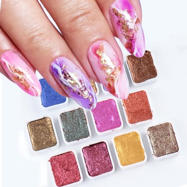 nail glitter 6/12pcs solid pearl shimmer watercolor paints powder for painting smudge blooming flower gradient art pigment gl1838-2, Silver;gold
nail glitter 6/12pcs solid pearl shimmer watercolor paints powder for painting smudge blooming flower gradient art pigment gl1838-2, Silver;gold