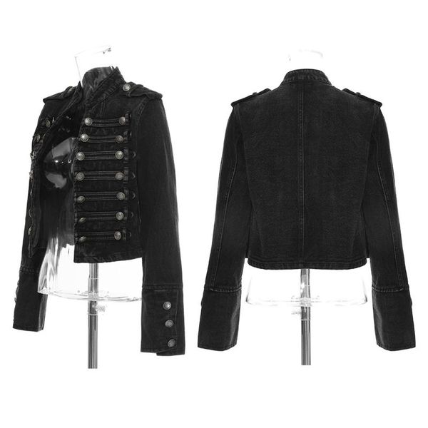 women's jackets kili handsome stand collar denim women double-breasted old wild slim short jeans coat, Black;brown
women's jackets kili handsome stand collar denim women double-breasted old wild slim short jeans coat, Black;brown
