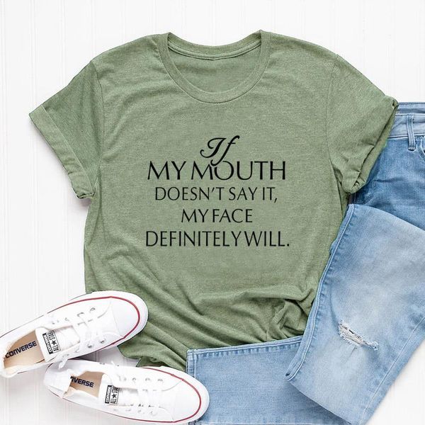 if my mouth doesn't say it my face definitely will t-shirt summer funny graphic tee stylish slogan casual grunge tee art shirts, White
if my mouth doesn't say it my face definitely will t-shirt summer funny graphic tee stylish slogan casual grunge tee art shirts, White