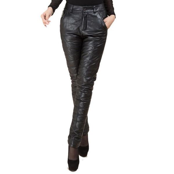 women's pants & capris winter sheep skin leather female pencil women slim trousers thickening warm genuine white duck down, Black;white
women's pants & capris winter sheep skin leather female pencil women slim trousers thickening warm genuine white duck down, Black;white