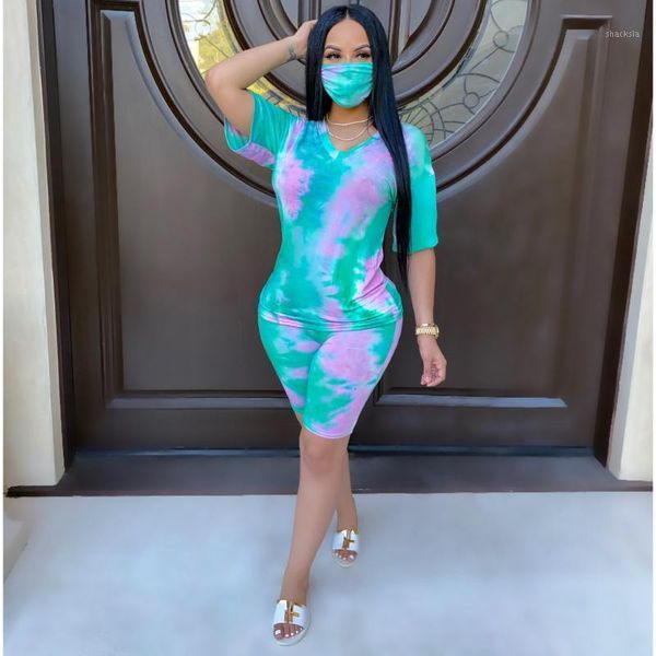 tie-dye v-neck casual fashion home sports pirate shorts three-piece suit (including masks) short women women's tracksuits, Gray
tie-dye v-neck casual fashion home sports pirate shorts three-piece suit (including masks) short women women's tracksuits, Gray