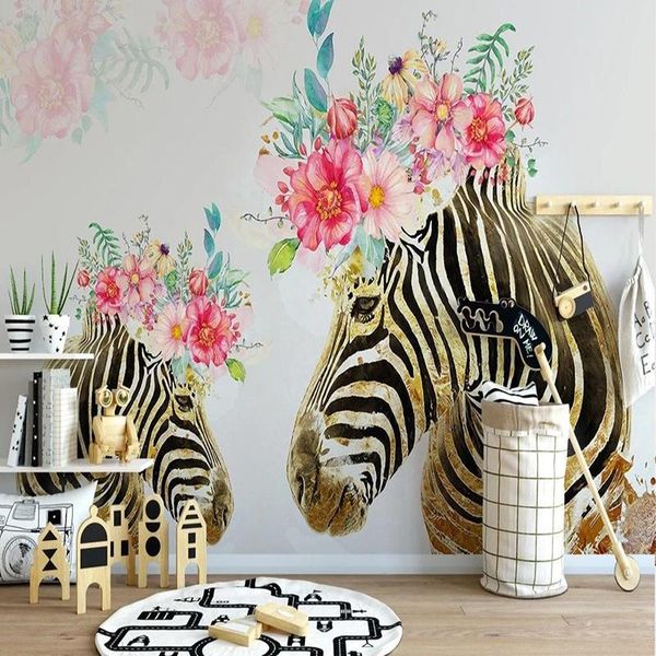 wallpapers po wallpaper modern hand painted 3d golden zebra nordic floral mural children's bedroom background wall decoration painting
wallpapers po wallpaper modern hand painted 3d golden zebra nordic floral mural children's bedroom background wall decoration painting