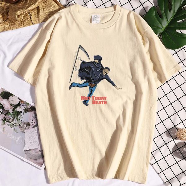 women's t-shirt grim reaper fate counter not today death o-neck tees shirts soft clothes breathable t, White
women's t-shirt grim reaper fate counter not today death o-neck tees shirts soft clothes breathable t, White